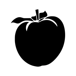 Apple Silhouette Vector Icon