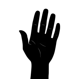 Silhouette Hand Upward Gesture