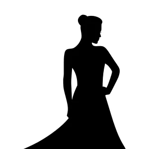 Silhouette Wedding Dress - Elegant Woman
