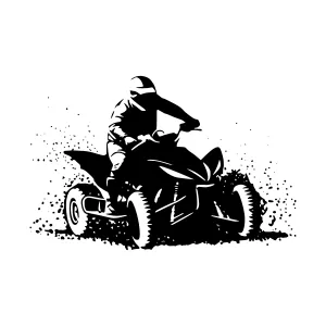 Silhouette ATV Rider - Adventure Illustration