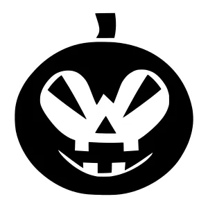 Black & White Pumpkin Icon