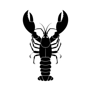 Lobster Silhouette Vector Illustration