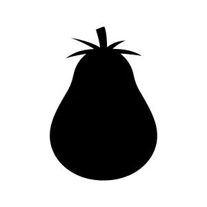 Pear Silhouette Icon - Minimalist Vector