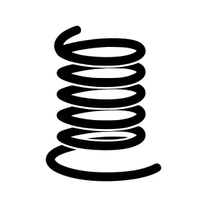 Black Spring Coil Icon - Vector Graphic