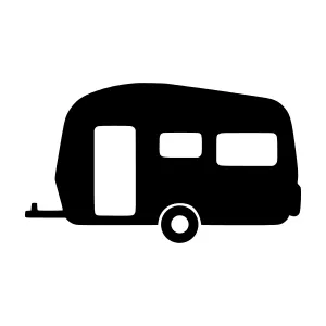 Vintage Caravan Silhouette Icon
