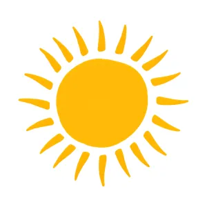Cute Cartoon Sun Illustration