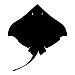 Silhouette Stingray Vector Graphic