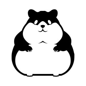 Cute Hamster Silhouette Vector Illustration