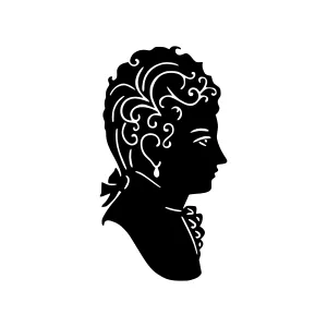Elegant Silhouette Portrait - Black & White Design