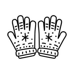 Line Art Gloves - Minimalist Hand Illustration