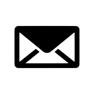 Envelope Icon - Simple Black Outline