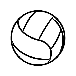 Volleyball Line Art Icon