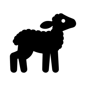 Black Sheep Silhouette Icon