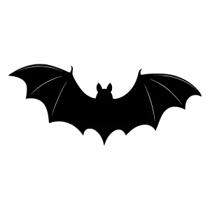 Black Bat Silhouette Vector Illustration