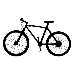 Mountain Bike Silhouette Vector Illustration