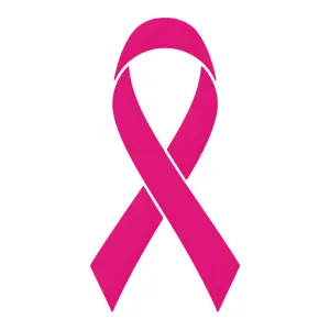 Pink Ribbon Awareness Icon - Vector Illustration