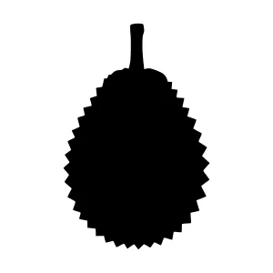 Durian Fruit Silhouette Vector Icon