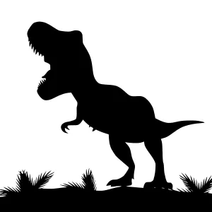 Silhouette T-Rex Dinosaur Illustration