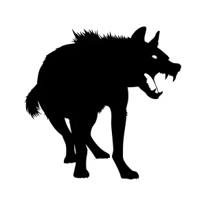 Silhouette Wolf Howl - Black Animal Vector