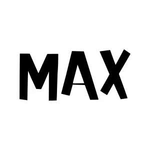 Bold Lettermark - MAX in Black on White
