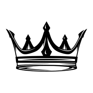 Black Crown Vector Illustration