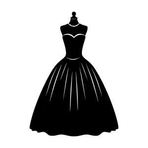 Silhouette Wedding Dress on Mannequin