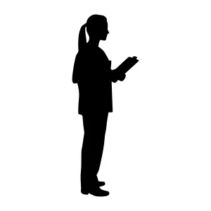 Silhouette Woman Reading - Professional Portrait