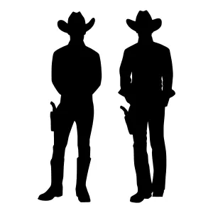 Silhouette Cowboy Duo