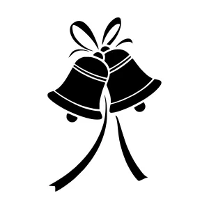 Black Bell Silhouettes - Christmas Holiday Icon