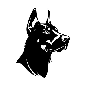Black German Shepherd Head Silhouette