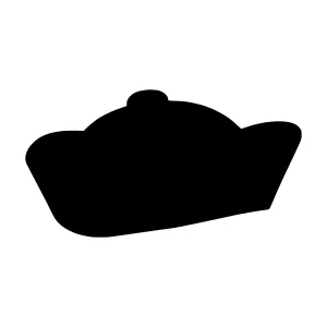 Silhouette Navy Beret Icon