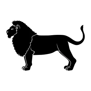 Black Lion Silhouette Vector Illustration