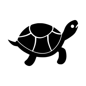 Black Turtle Silhouette Icon