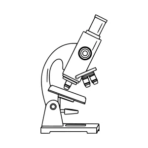 Microscope Outline Vector Illustration