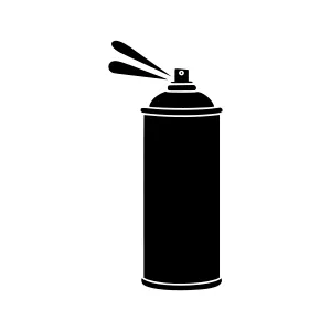 Spray Paint Can Icon - Black Silhouette