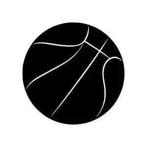 Basketball Silhouette Icon - Minimalist Design