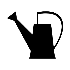 Silhouette Watering Can Icon