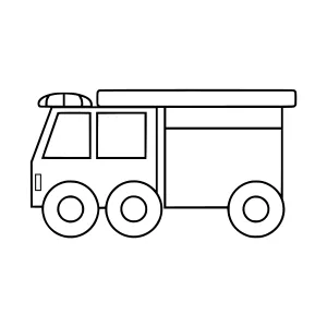 Simple Camper Van Outline - Line Art Illustration