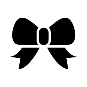 Black Bow Tie Icon - Vector Illustration