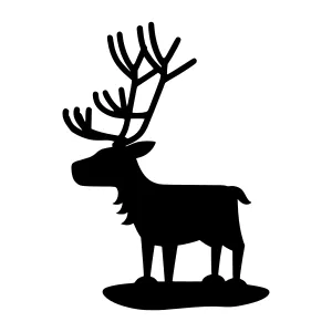 Silhouette Deer Graphic Vector Illustration
