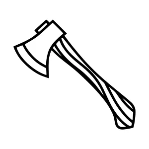 Black Silhouette Axe Illustration