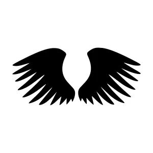 Black Wings Icon - Simple Vector Illustration