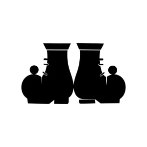Ceramic Pots Icon Set - Black Silhouette