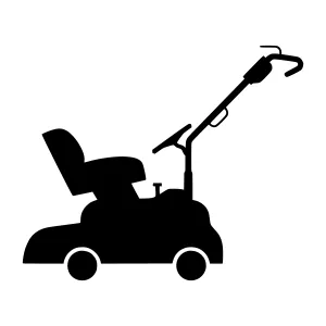 Silhouette Lawn Mower Icon