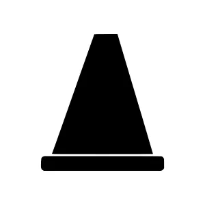 Traffic Cone Icon - Simple Vector Illustration