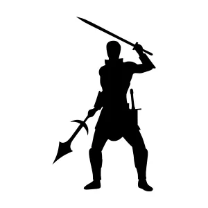 Silhouette Warrior - Medieval Knight