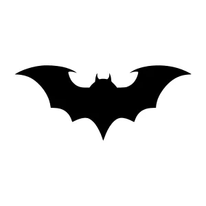Black Bat Silhouette Vector Icon