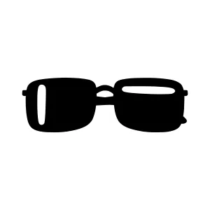 Black Sunglasses Silhouette Vector Icon