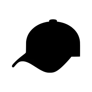 Silhouette Baseball Cap - Black Outline