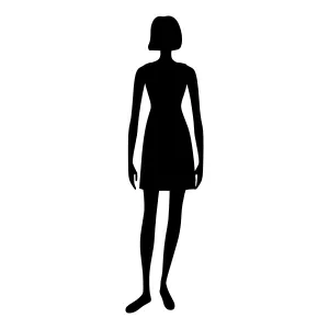 Silhouette Woman - Minimalist Vector Illustration